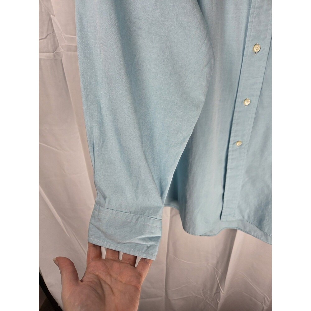 Polo Ralph Lauren Classic Fit Shirt Blue Button Down Pony Logo Men XL 17 32/33 - Picture 3 of 7